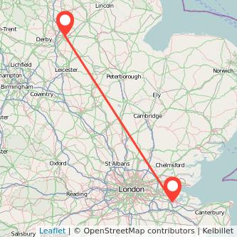 Rochester Nottingham train map