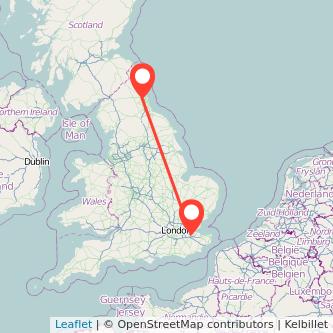 Rochester Newcastle upon Tyne train map