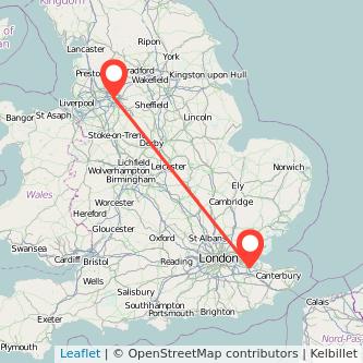 Rochester Manchester train map