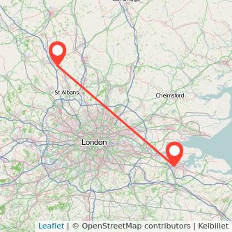 Rochester Luton train map