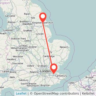 Rochester Hull train map