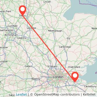 Rochester Derby train map