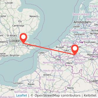 Rochester Brussels train map