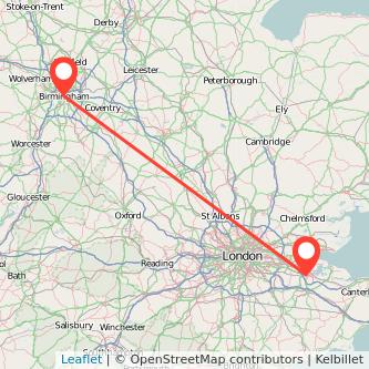 Rochester Birmingham train map