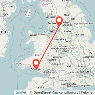 Rochdale Swansea train map