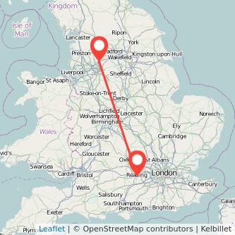 Rochdale Reading train map