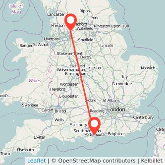 Rochdale Portsmouth train map