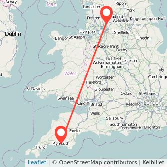 Rochdale Plymouth train map