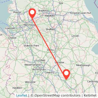 Rochdale Northampton train map