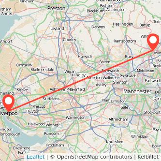 Rochdale Liverpool train map