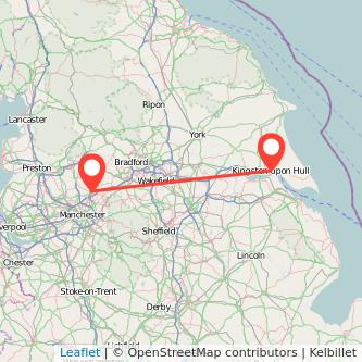 Rochdale Hull train map