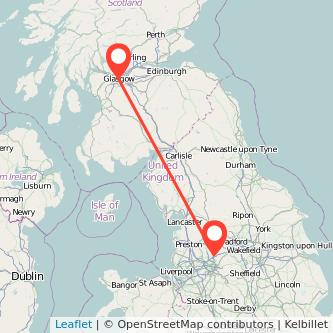 Rochdale Glasgow train map