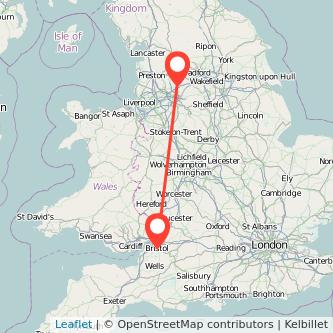 Rochdale Bristol train map