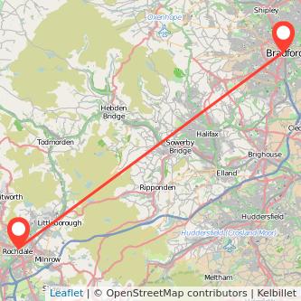 Rochdale Bradford train map