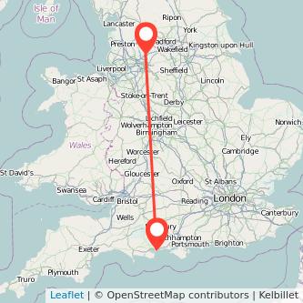 Rochdale Bournemouth train map