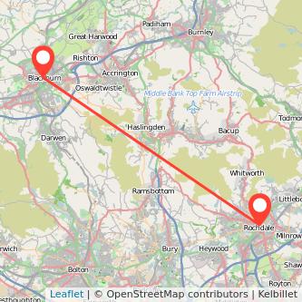 Rochdale Blackburn train map