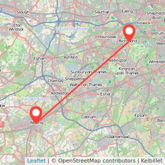 Richmond Woking bus map
