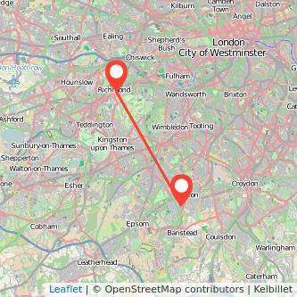 Richmond Sutton train map