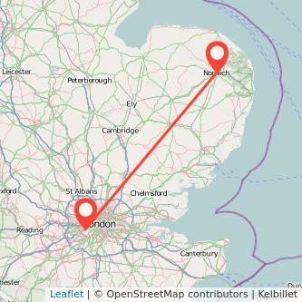 Richmond Norwich train map