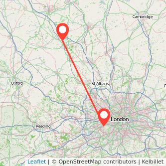 Richmond Milton Keynes train map