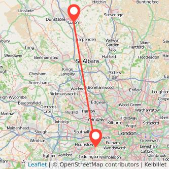 Richmond Luton train map