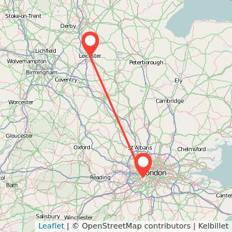 Richmond Leicester train map