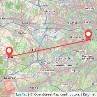 Richmond Ascot train map