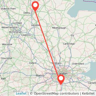 Redhill Nottingham train map