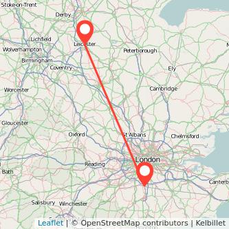 Redhill Leicester train map