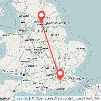 Redhill Leeds bus map