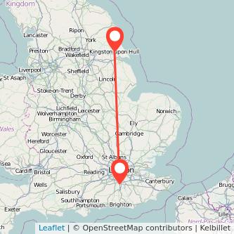 Redhill Hull bus map