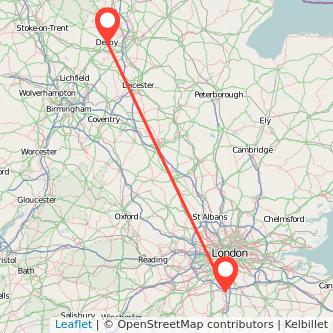 Redhill Derby train map