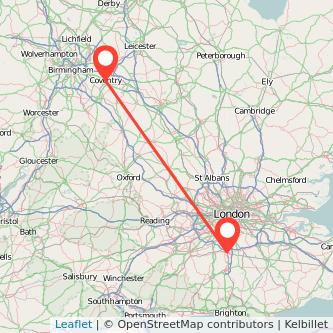 Redhill Coventry bus map