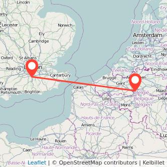 Redhill Brussels bus map