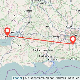 Redhill Cardiff bus map