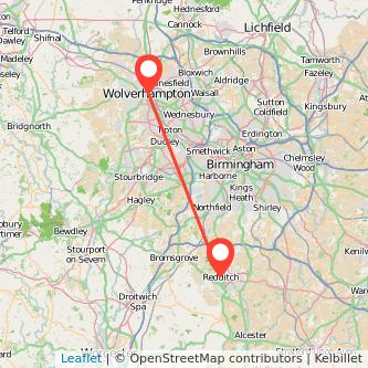 Redditch Wolverhampton train map