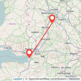 Redditch Weston-super-Mare bus map