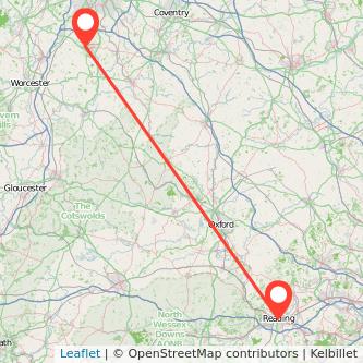 Redditch Reading train map