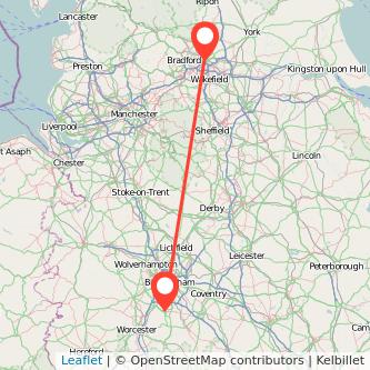 Redditch Leeds train map