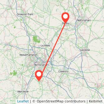 Redditch Derby train map