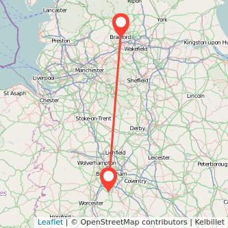 Redditch Bradford train map