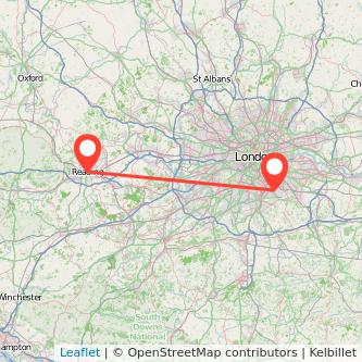 Reading Beckenham train map