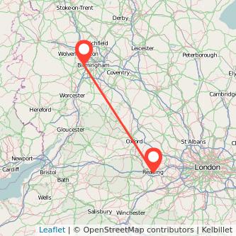 Reading Rowley Regis bus map