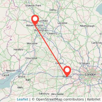 Reading Wolverhampton train map