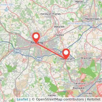 Reading Wokingham train map