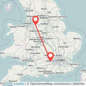 Reading Wilmslow train map