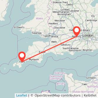 Reading Truro train map