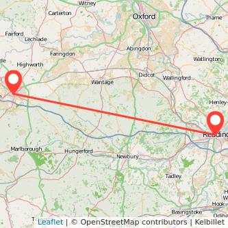 Reading Swindon train map