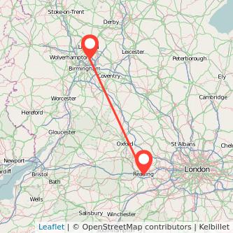 Reading Sutton Coldfield bus map