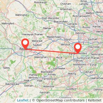 Reading Staines bus map